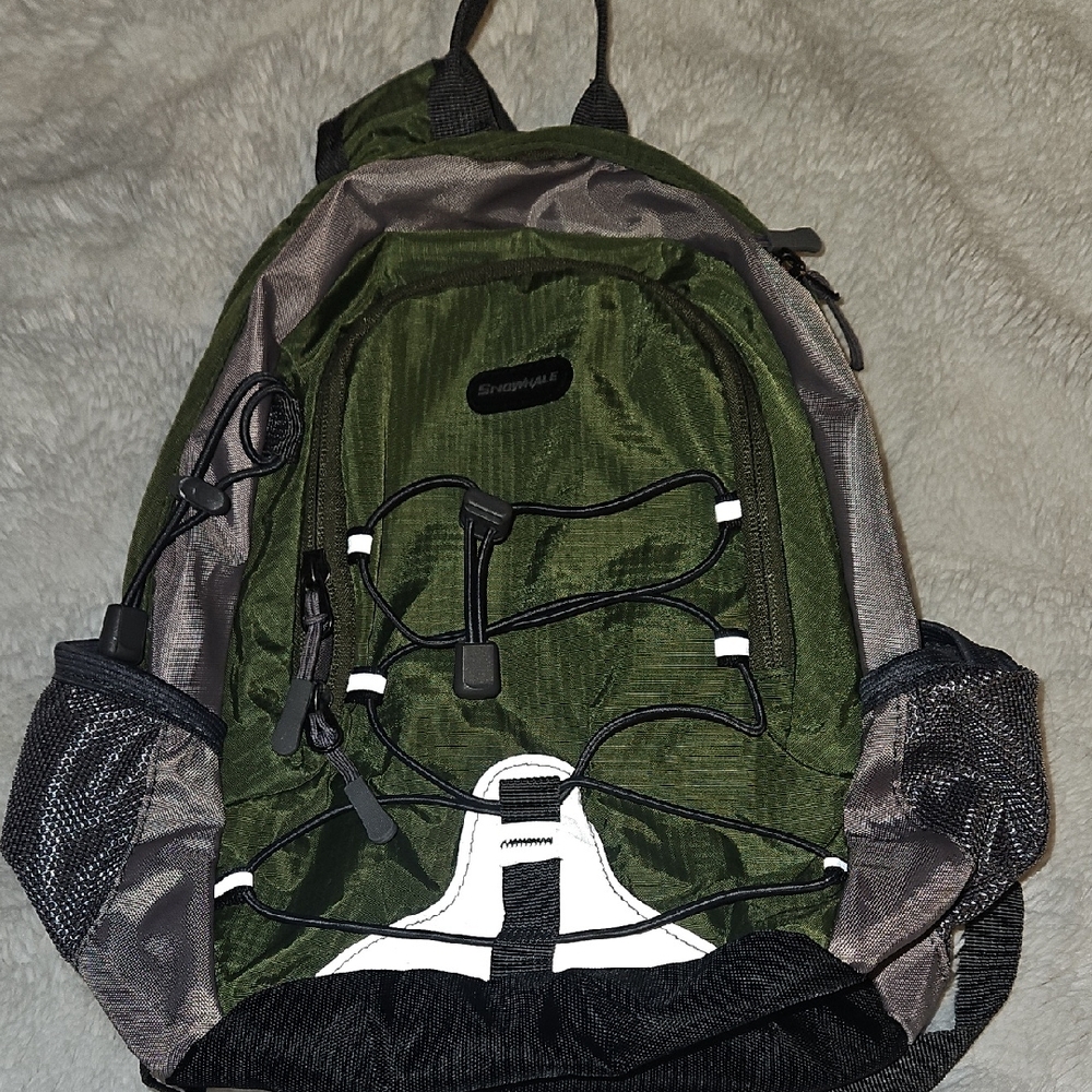 Olive Green Women's Mini Outdoor Backpack with Front Bungee